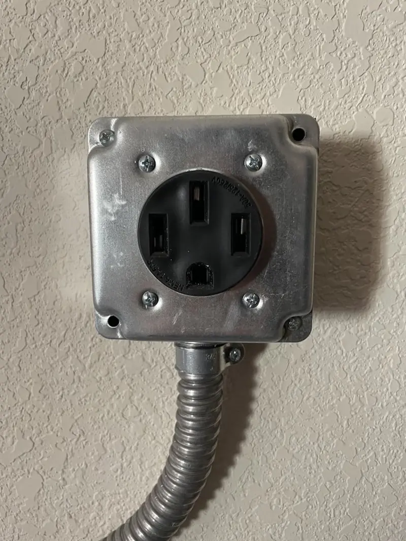 NEMA 14-50 outlet installed for Smart Home Electrical in Dunlap